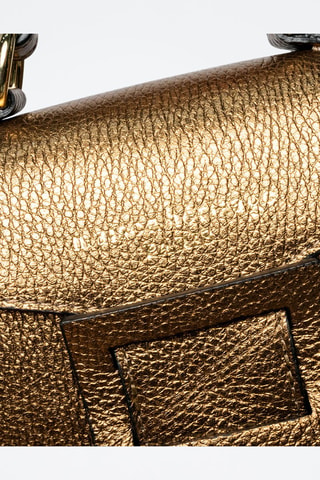 Sac à main en cuir Mini Votti - Doré