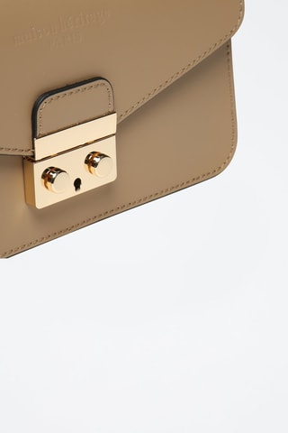 Sac bandoulière en cuir Lova - Taupe