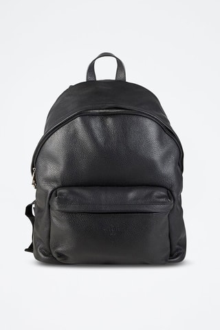 Sac à dos en cuir Pete - Noir