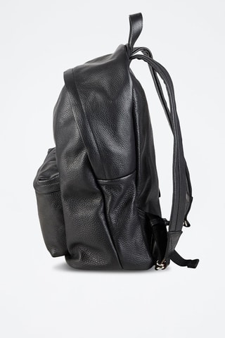 Sac à dos en cuir Pete - Noir