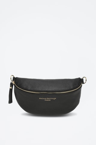 Sac bandoulière en cuir Kimi - Noir