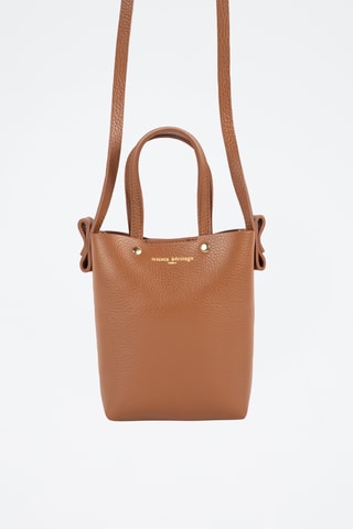 Sac bandoulière en cuir  - Camel