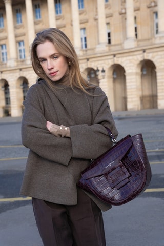 Sac à main en cuir - Bordeaux