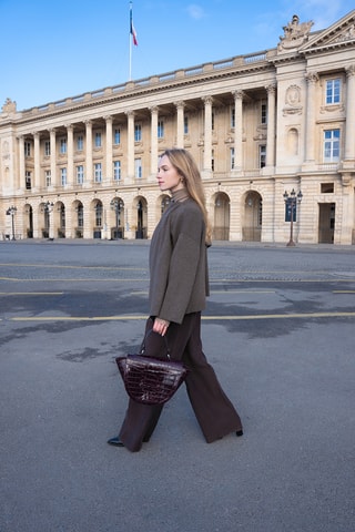 Sac à main en cuir - Bordeaux