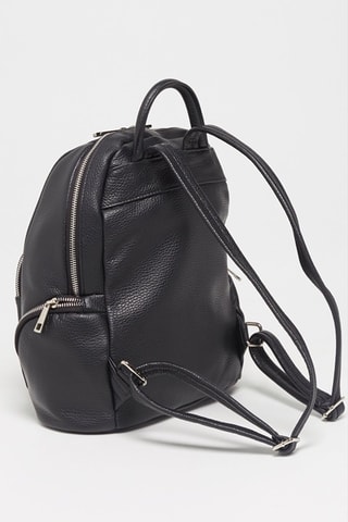 Sac à dos en cuir Basi - Noir