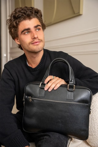 Porte-documents en cuir Veci - Noir