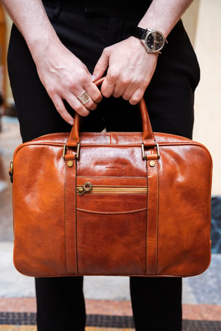 Porte-documents en cuir Nova - Camel