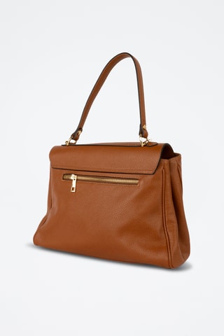 Sac porté épaule en cuir Talia - Camel