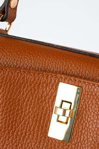 Sac porté épaule en cuir Talia - Camel