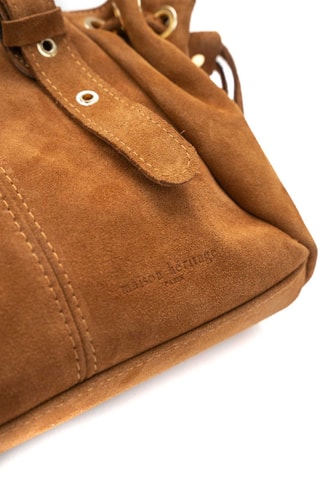 Sac à main en nubuck Petit Sunny - Camel