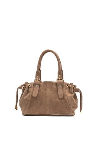 Sac à main en nubuck Petit Sunny - Taupe