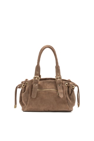 Sac à main en nubuck Petit Sunny - Taupe