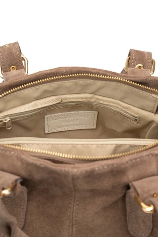 Sac à main en nubuck Petit Sunny - Taupe