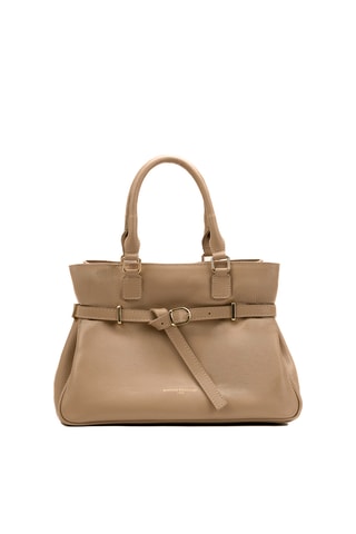 Sac à main en cuir Nara - Taupe