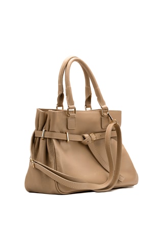 Sac à main en cuir Nara - Taupe