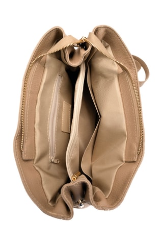 Sac à main en cuir Nara - Taupe