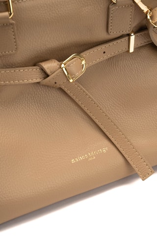 Sac à main en cuir Nara - Taupe