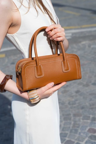Sac à main en cuir Barolo - Camel