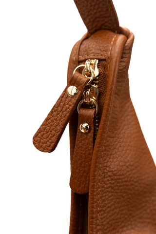 Sac porté épaule en cuir Vita - Camel
