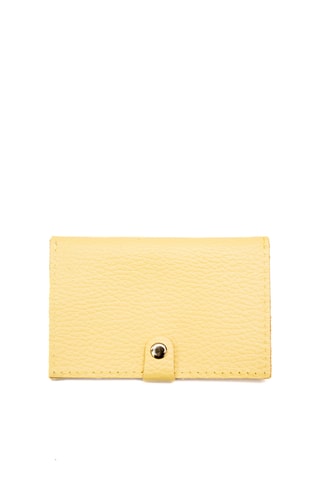 Porte-cartes en cuir Adela - Jaune