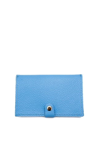 Porte-cartes en cuir Adela - Bleu
