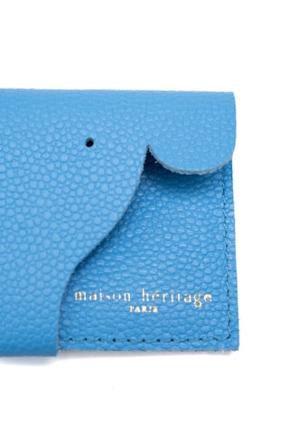 Porte-cartes en cuir Adela - Bleu