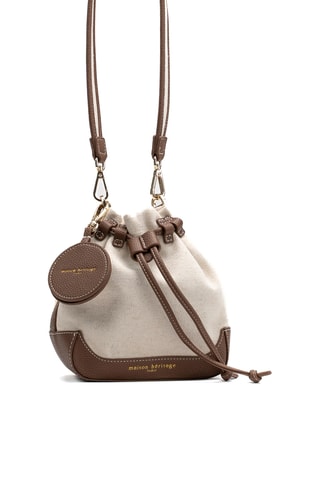 Sac seau en cuir Punchy - Beige
