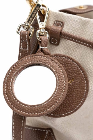 Sac seau en cuir Punchy - Beige