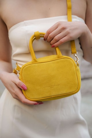 Sac à main en cuir Alba - Jaune