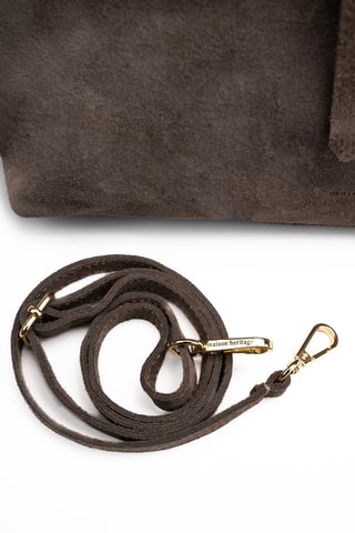 Sac à main en nubuck Sicilia - Taupe