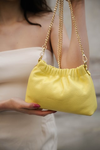 Sac bandoulière en cuir Cello - Jaune