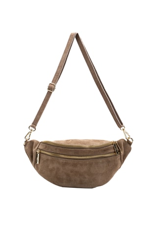 Sac banane en nubuck Dia - Taupe