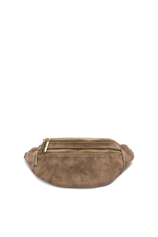 Sac banane en nubuck Dia - Taupe