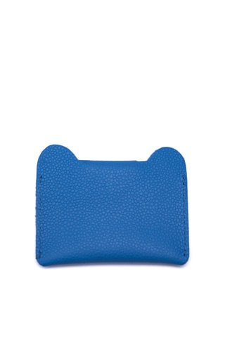 Porte-cartes en cuir Ana - Bleu
