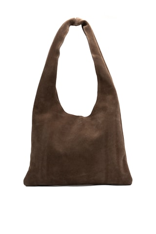 Sac porté épaule en nubuck Rica - Taupe