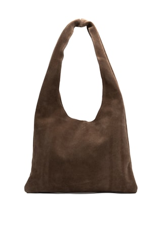 Sac porté épaule en nubuck Rica - Taupe