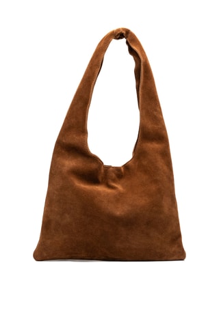 Sac porté épaule en nubuck Rica - Camel