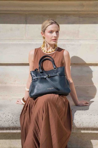 Sac à main en cuir Nara - Noir