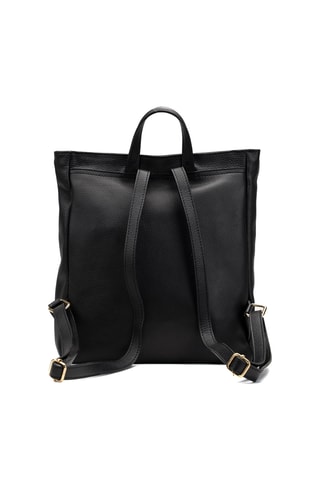 Sac à dos en cuir Fiori - Noir