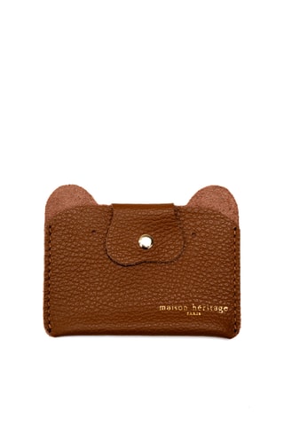 Porte-cartes en cuir Ana - Camel