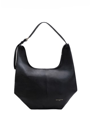 Sac porté épaule en cuir Vita - Noir