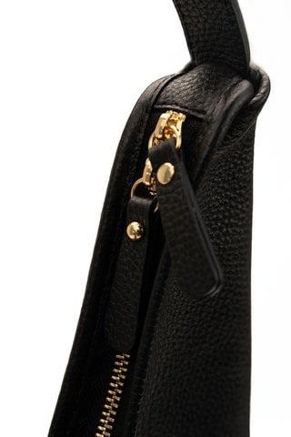 Sac porté épaule en cuir Vita - Noir