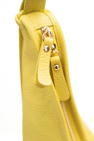 Sac porté épaule en cuir Vita - Jaune