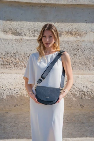 Sac bandoulière en cuir Amarone - Noir