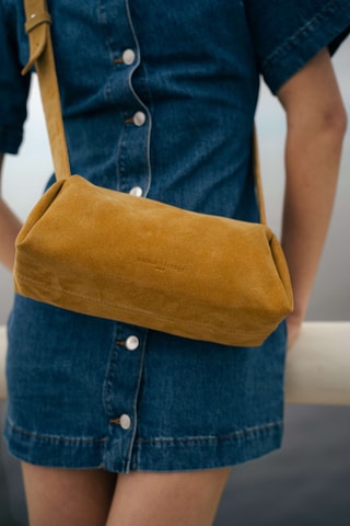 Sac bandoulière en nubuck Tutti - Jaune