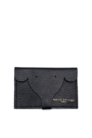 Porte-cartes en cuir Adela - Noir