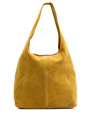 Sac porté épaule en nubuck Viera - Jaune