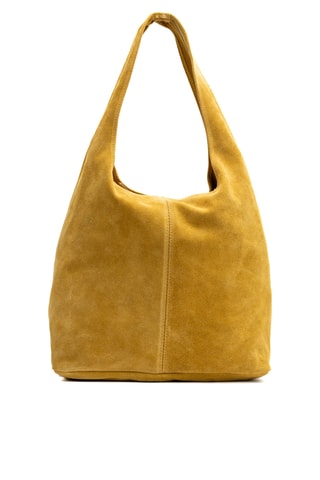 Sac porté épaule en nubuck Viera - Jaune