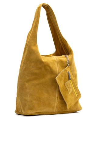 Sac porté épaule en nubuck Viera - Jaune