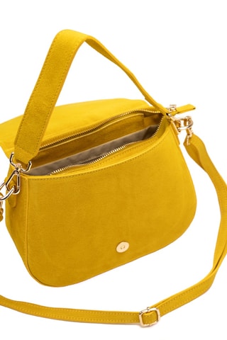 Sac porté épaule en nubuck Otia - Jaune